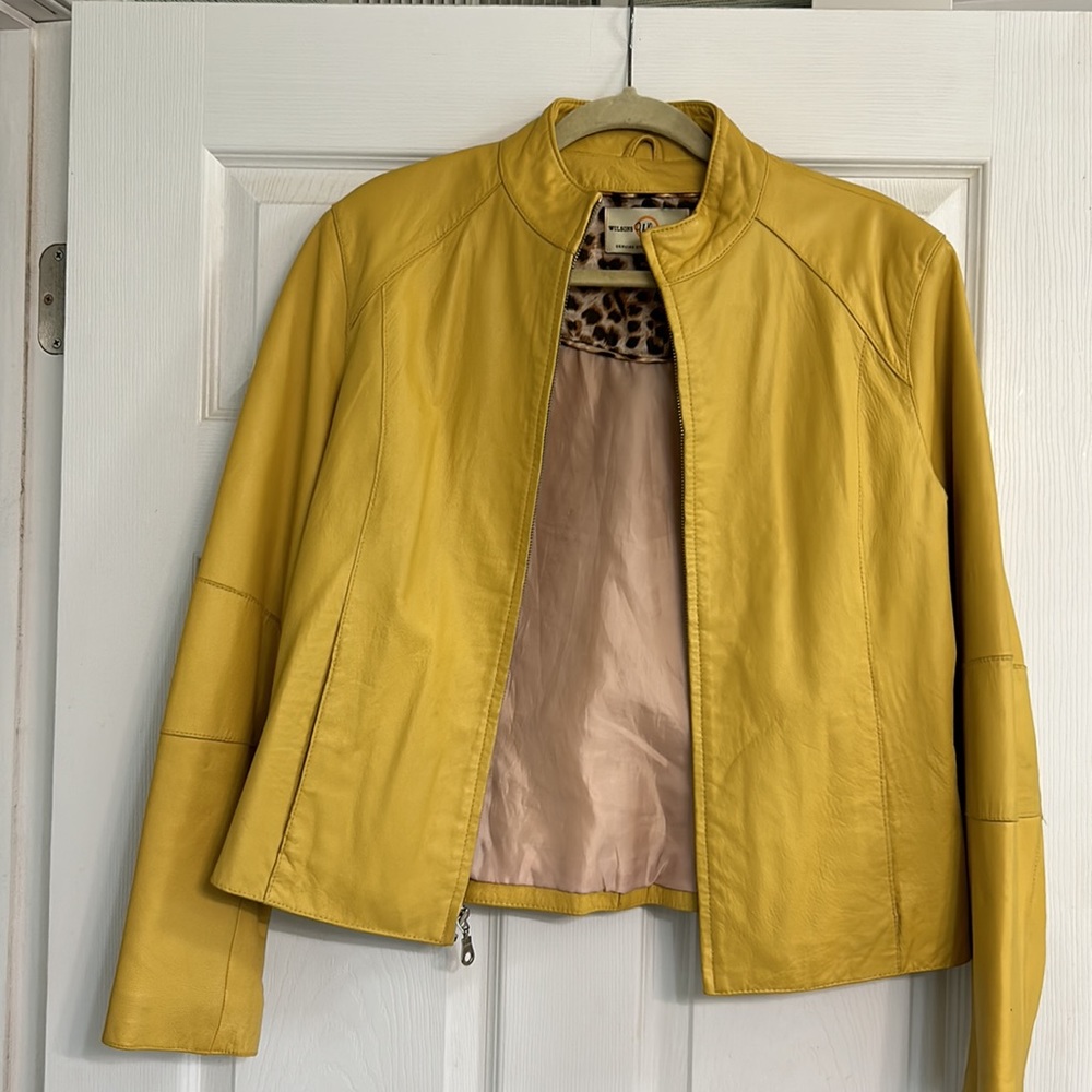 Wilson leather jacket coat large